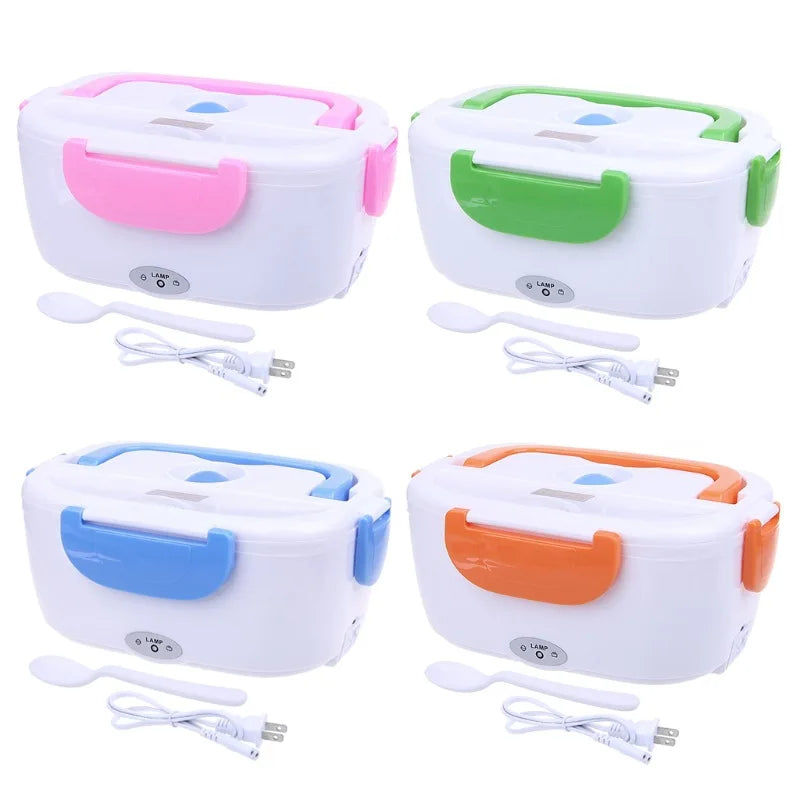 2-in-1 Electric Lunch Box – Dual Use for Home & Car, Stainless Steel Food Warmer (12V/24V/110V/220V)