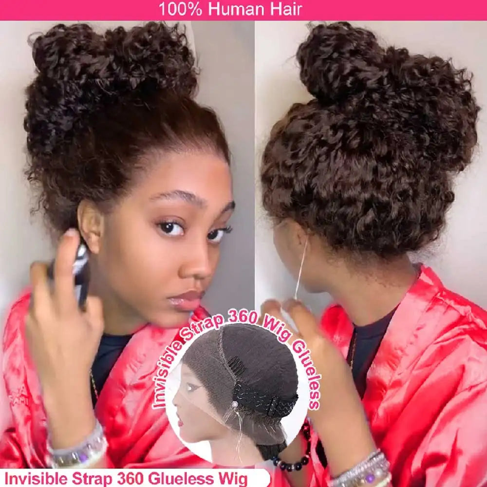 Invisi Strap 360 Full HD Lace Frontal Wig – 30" Deep Wave (250 Density) Chocolate Brown Brazilian Remy Human Hair