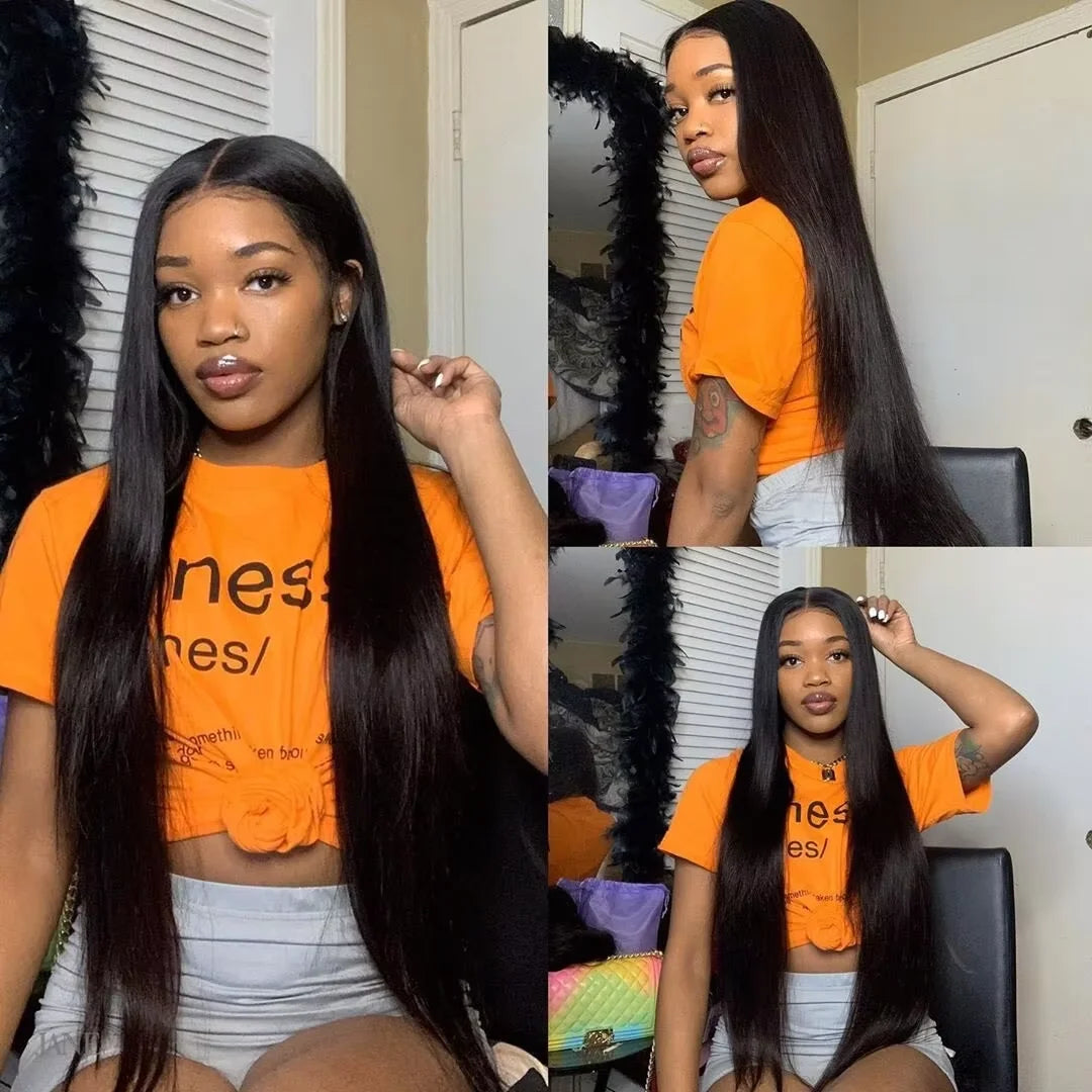 Hidden Strap Drawstring Straight Lace Wig – Glueless HD Lace Human Hair (360 Full Lace / 13x4 / 5x5 Closure)