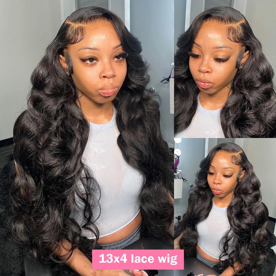 30–40 Inch 360 Full Lace Body Wave Wig – HD Lace 13x4/13x6 Frontal & 4x4/5x5 Closure Options, 100% Brazilian Human Hair