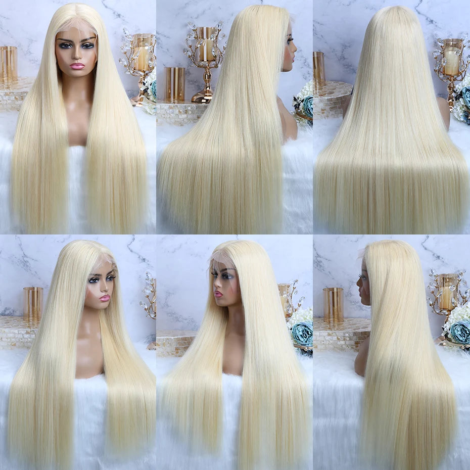 613 Blonde HD Lace Front Wig | 13x4 13x6 360 Transparent Lace | Brazilian Straight Human Hair | 200%-250% Density