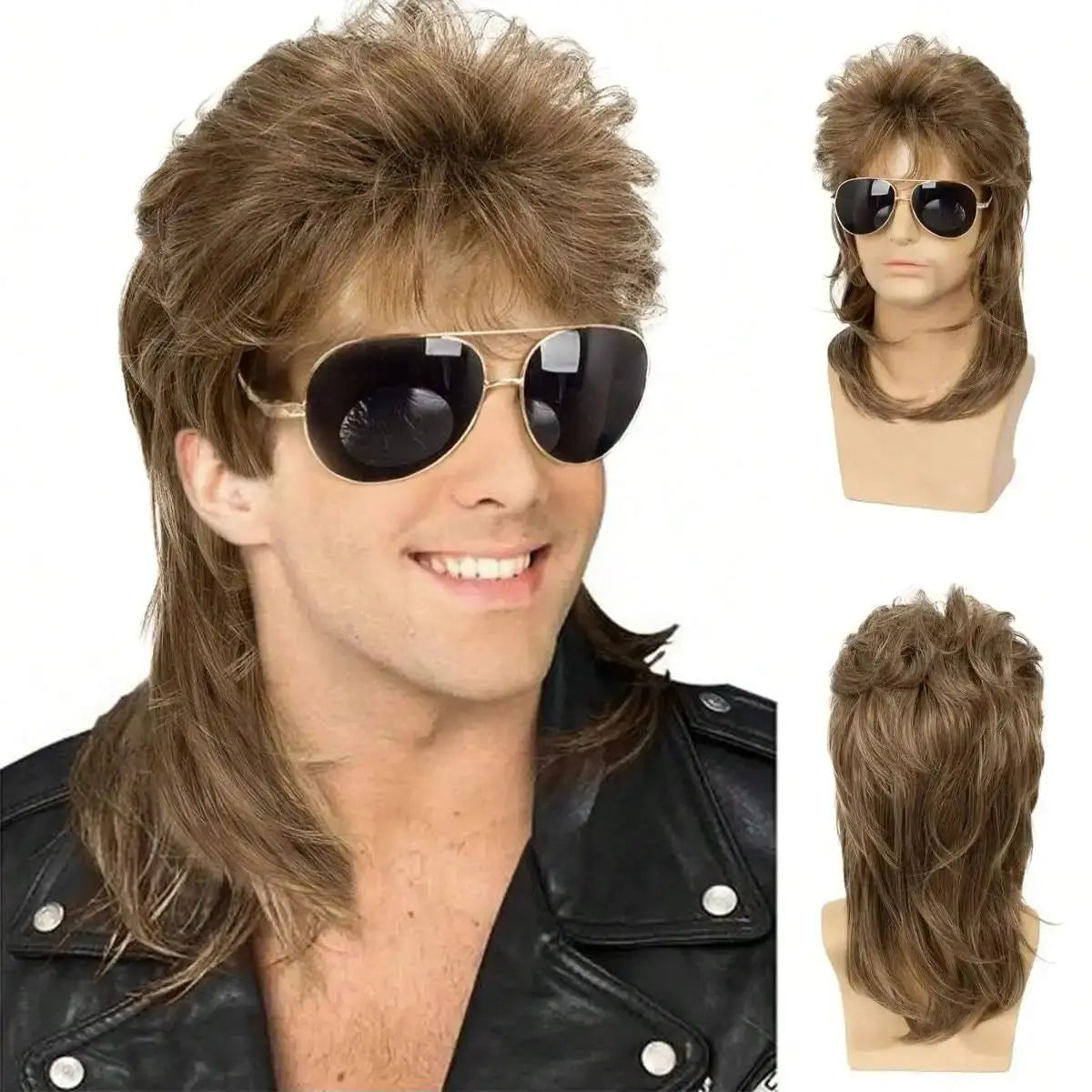 Men's Mullet Wig | 70s 80s Retro Costume & Cosplay Wig