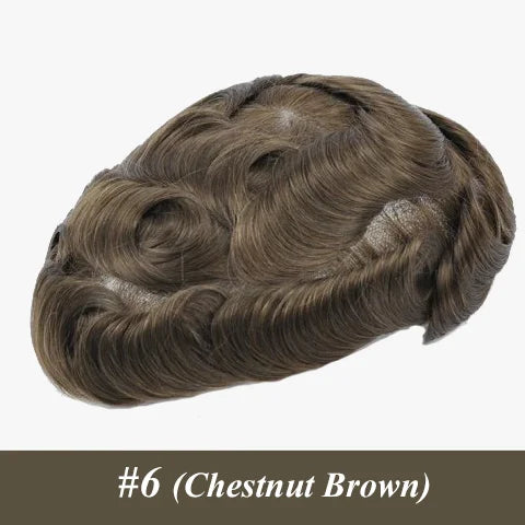Men's Human Hair Toupee – Australia Double Layer Lace & PU Base Hair System