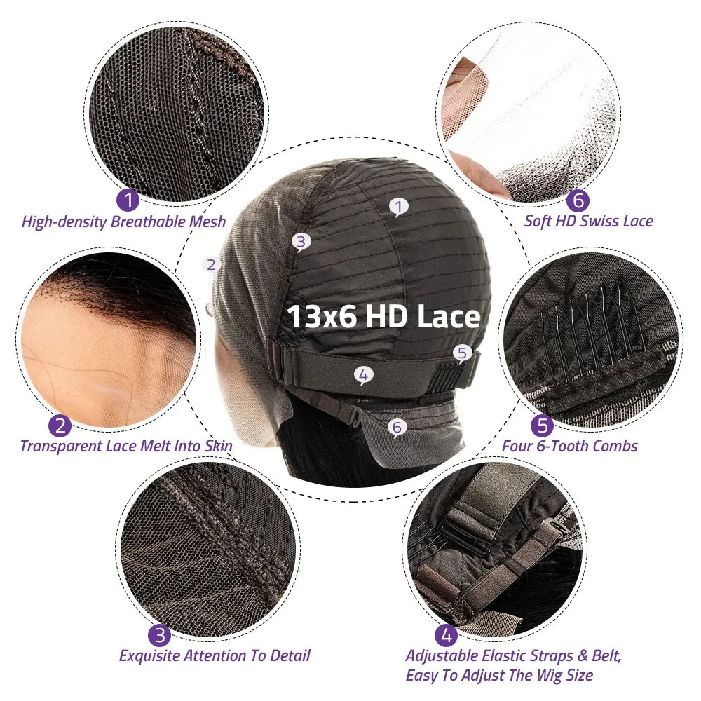 38 Inch Deep Wave 13x6 Lace Front Human Hair Wig (5x5 Closure, 360 Lace, 200% Density, Brazilian Remy)