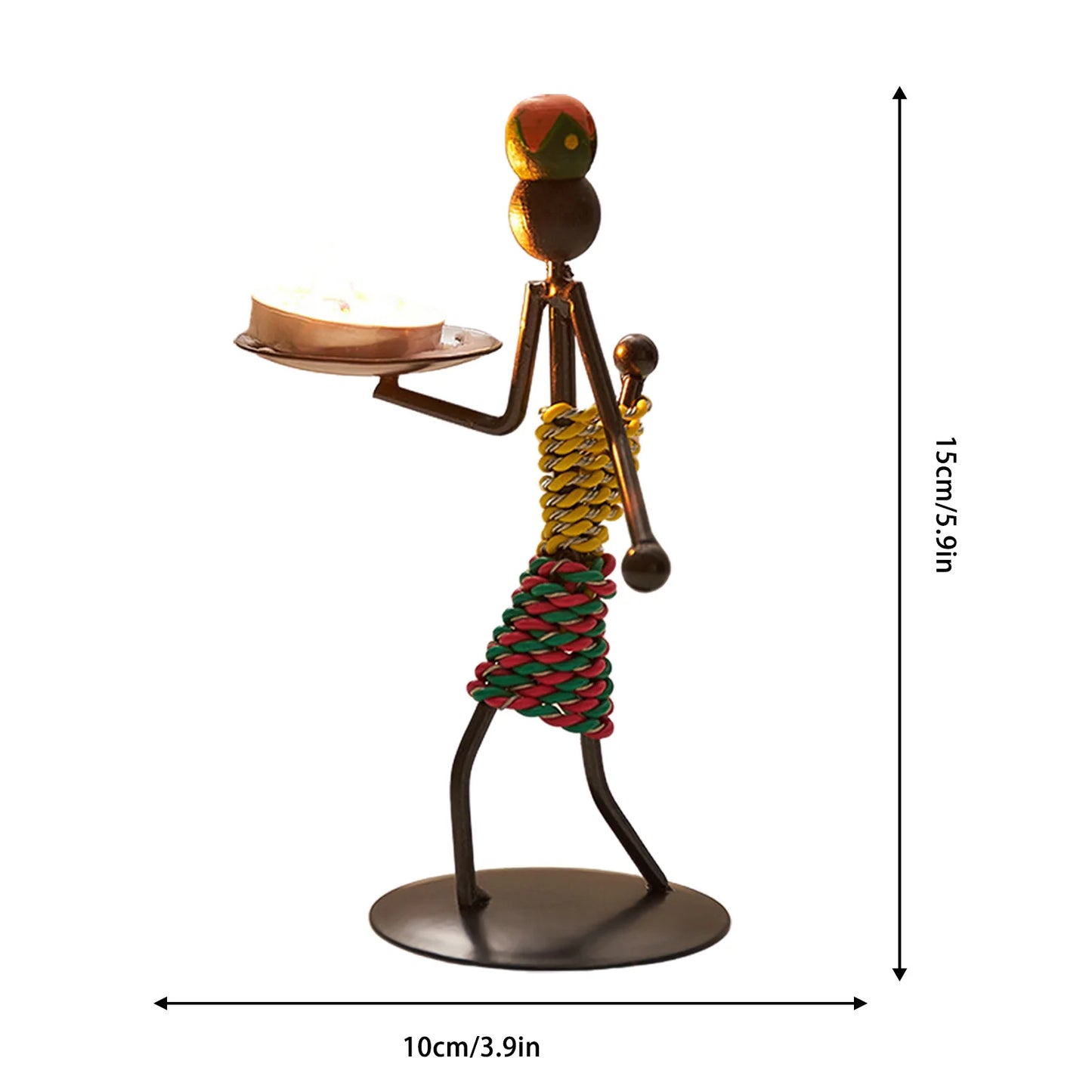 African Style Metal Candle Holder – Elegant Wedding & Home Décor Centerpiece for Candles
