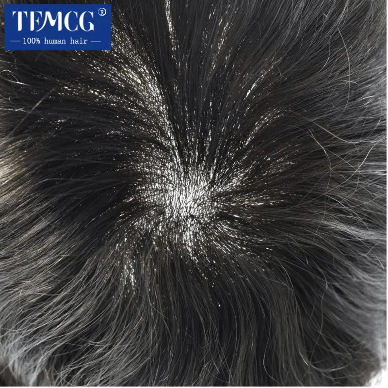 Men's Toupee Hair System | Full Thin Skin PU Base | Indian Remy Human Hair