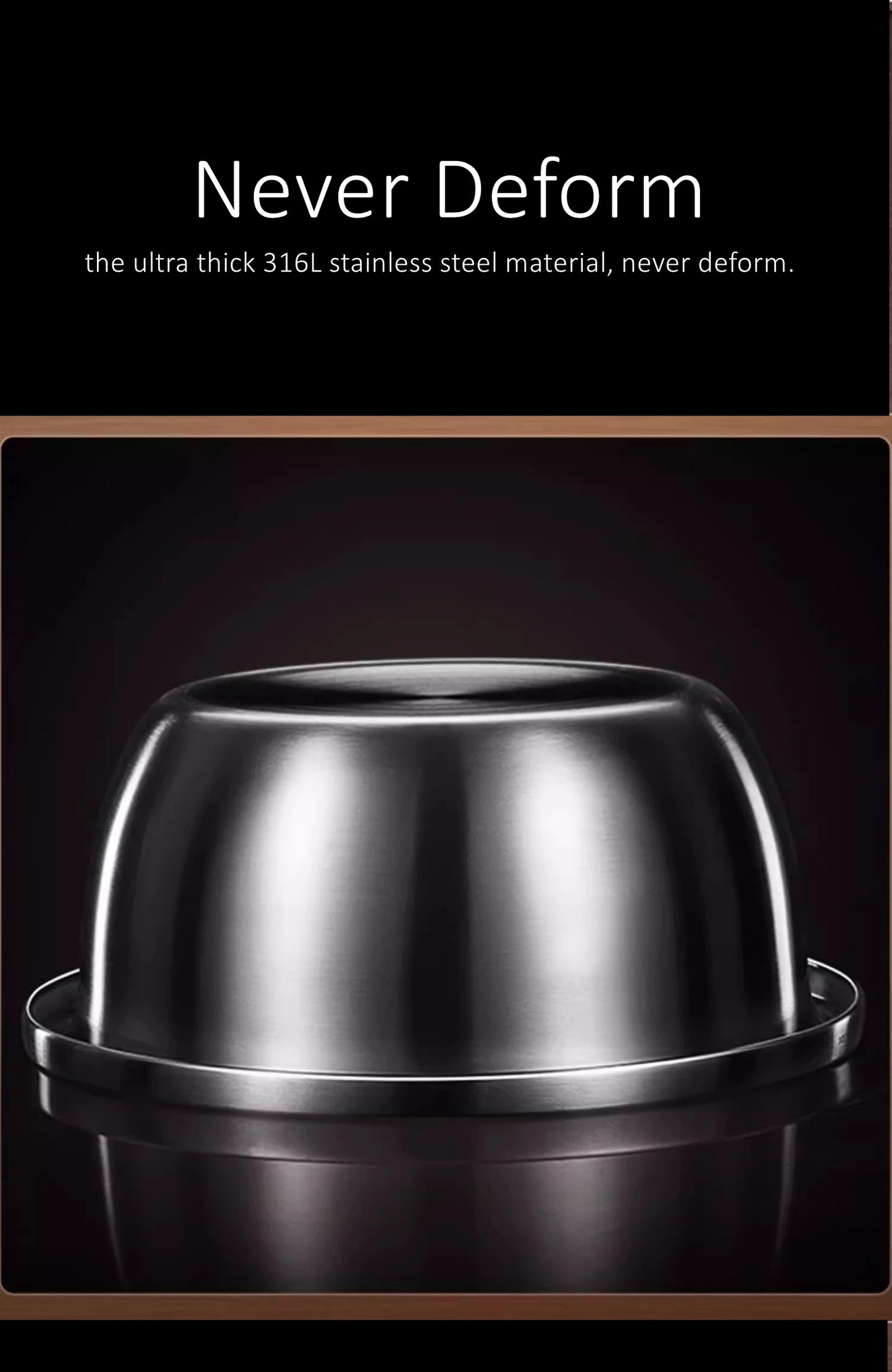 316L Stainless Steel Kitchen Bowl – Anti-Bacterial Salad & Food Washing Basin