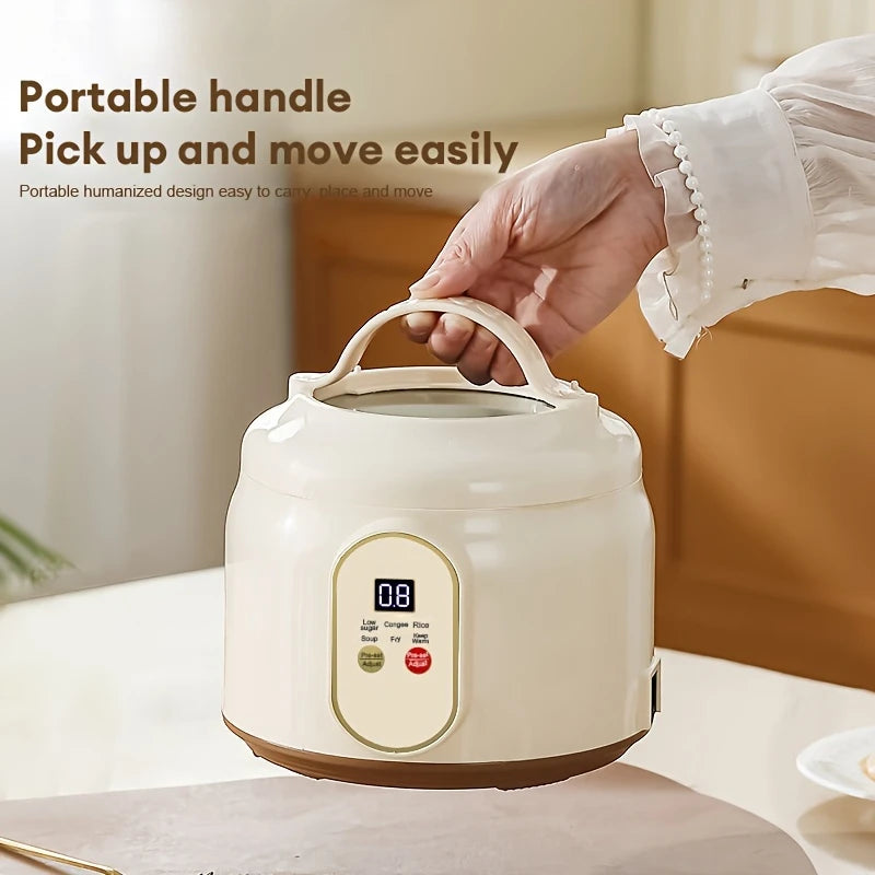 1.8L Portable Electric Rice Cooker – Nonstick Multi-Cooker, Low-Sugar Mode