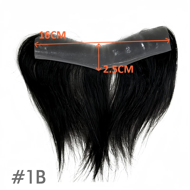 Men's V-Style Hairline Toupee | Human Hair PU Base Hair System