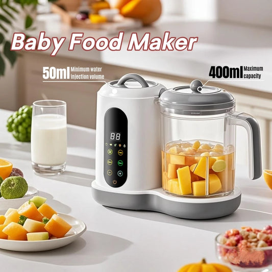 Automatic Baby Food Maker – 6-in-1 Steamer, Blender, Puree & Milk Warmer with Temperature Display
