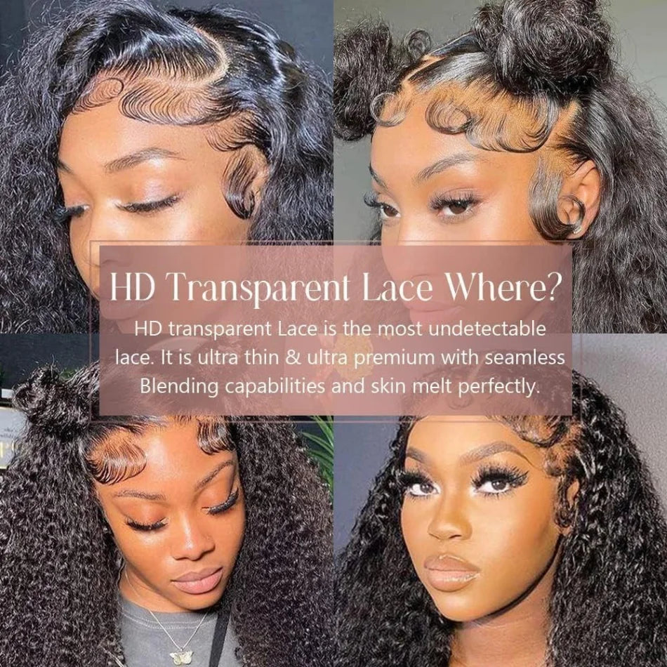 Frolo 360 Full Lace Invisible Drawstring Deep Wave Curly Human Hair Wig (13x4 HD Lace, 220 Density, Brazilian Remy)