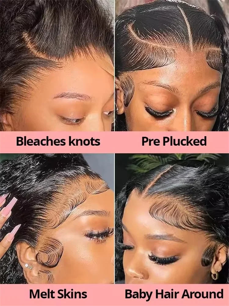 7x5 Wear & Go Glueless Deep Wave HD Lace Wig (13x6 / 13x4) – Brazilian Remy Human Hair, 300% Density (30–40")