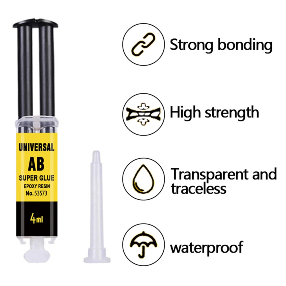 Epoxy Resin AB Glue – Waterproof Fast Adhesive for Wood, Metal & Plastic Repair (4/25ml)