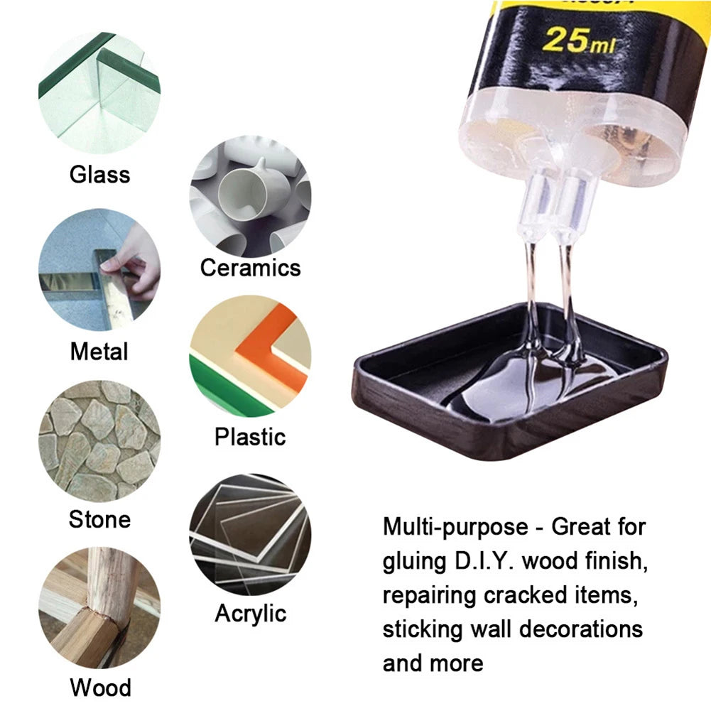 Epoxy Resin AB Glue – Waterproof Fast Adhesive for Wood, Metal & Plastic Repair (4/25ml)