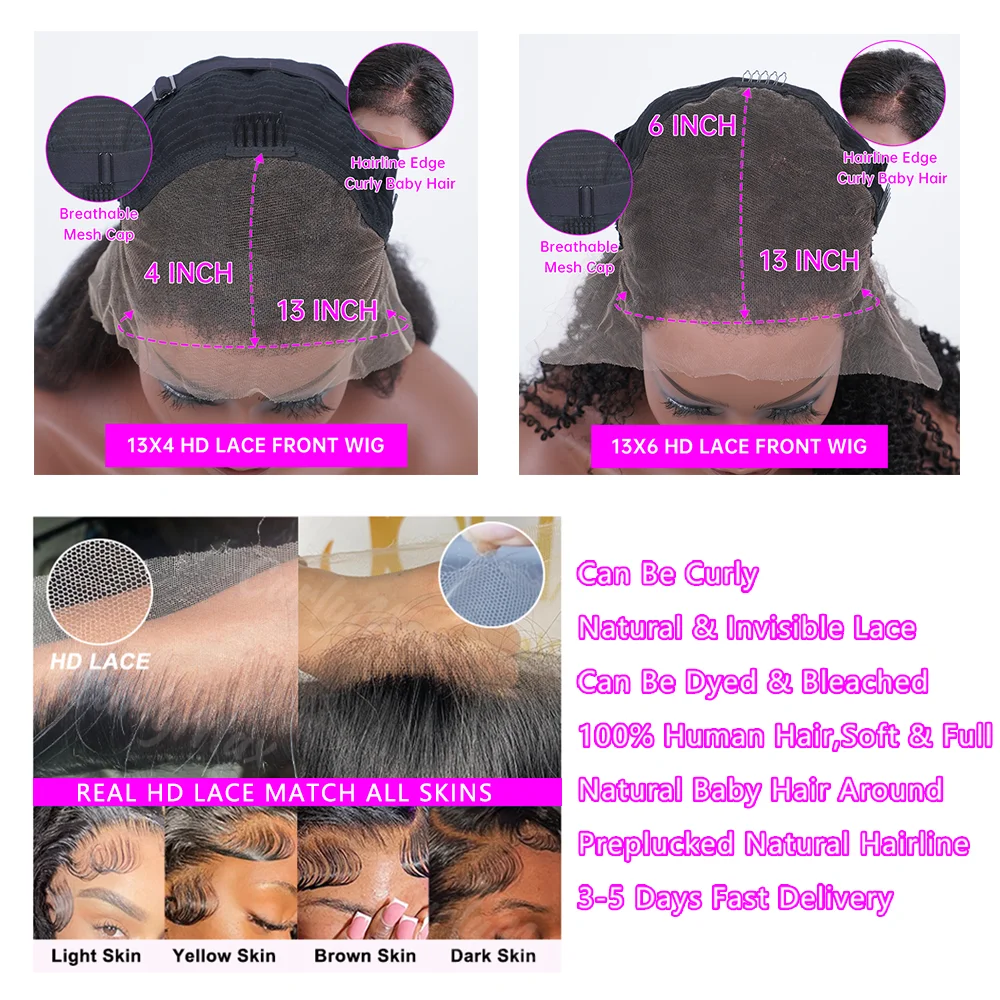 30 & 40 Inch Loose Deep Wave Lace Frontal Wig – 13x6 HD, 360 Full Lace, 250% Density