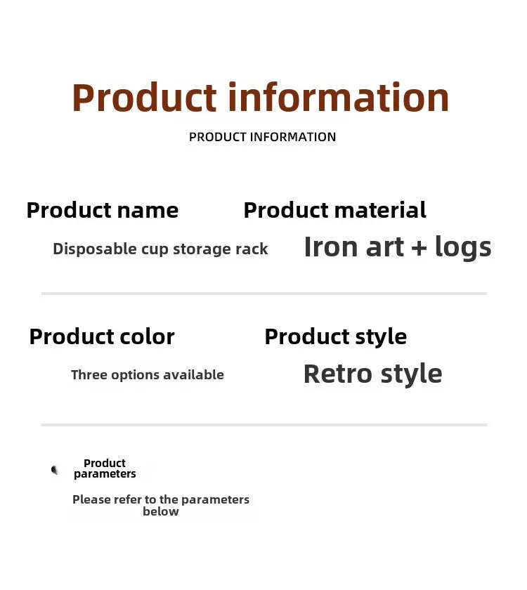 Wooden Disposable Cup Holder – Tea & Water Cup Dispenser Rack Organizer