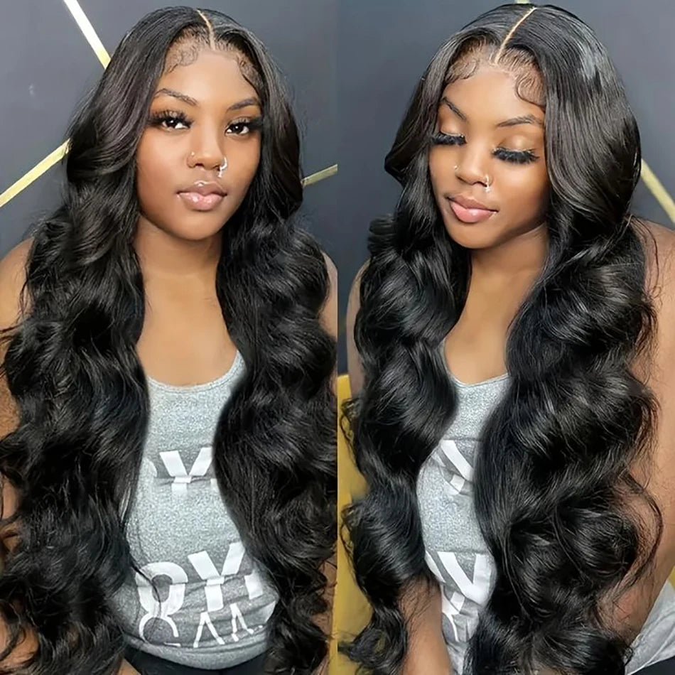 13x6 HD Transparent Lace Frontal Body Wave Human Hair Wig – Pre-Plucked Brazilian Remy Hair (26"+)