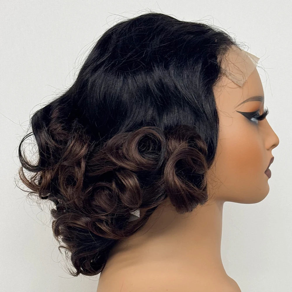 250% Density 5x5 Lace Closure Short Loose Bouncy Wig – 100% Virgin Vietnamese Human Hair (4–16 inch)