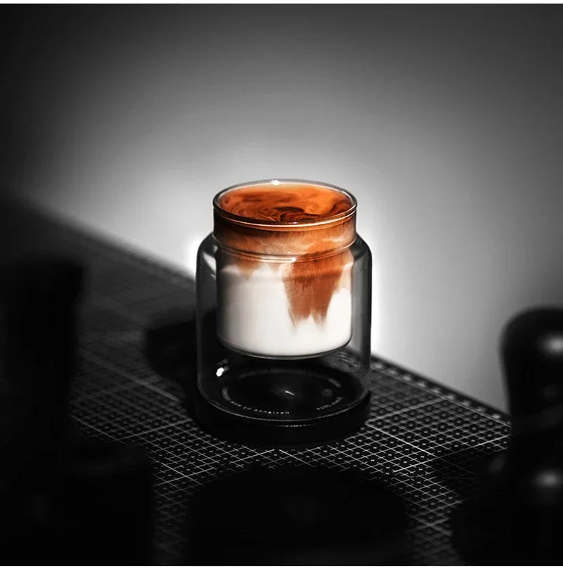 Glass Cup Double Wall Glass Coffee Mugs Borosilicate Glass Espresso Cups Professional Barista Accessories