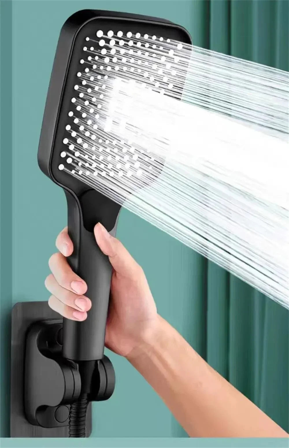 Adjustable 3-Mode Rainfall Shower Head | High-Pressure Water-Saving Handheld Shower – Gold Finish