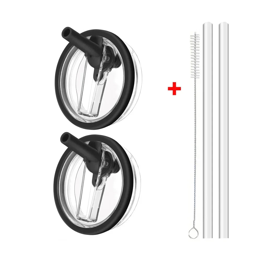 40oz Flip Straw Leak-Proof Lid – Replacement Tumbler Cover Compatible with Stanley Cup
