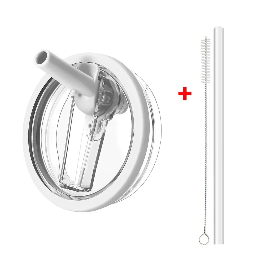 40oz Flip Straw Leak-Proof Lid – Replacement Tumbler Cover Compatible with Stanley Cup