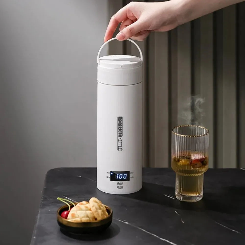 500ML Electric Kettle – Portable Tea & Coffee Travel Bottle with LED Display