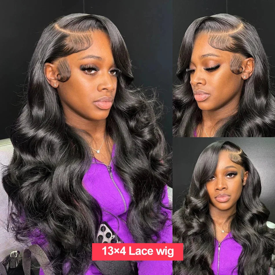 Le mythe Brazilian Remy Body Wave 13x6 HD Lace Front Wig (30–40 Inch, Transparent Swiss Lace, Pre-Plucked)