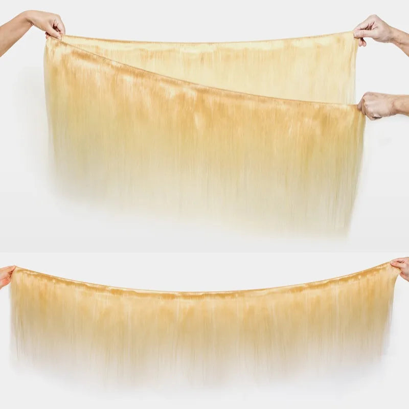 613 Blonde Brazilian Straight Hair Bundles | 100% Remy Human Hair | 8-40 Inch