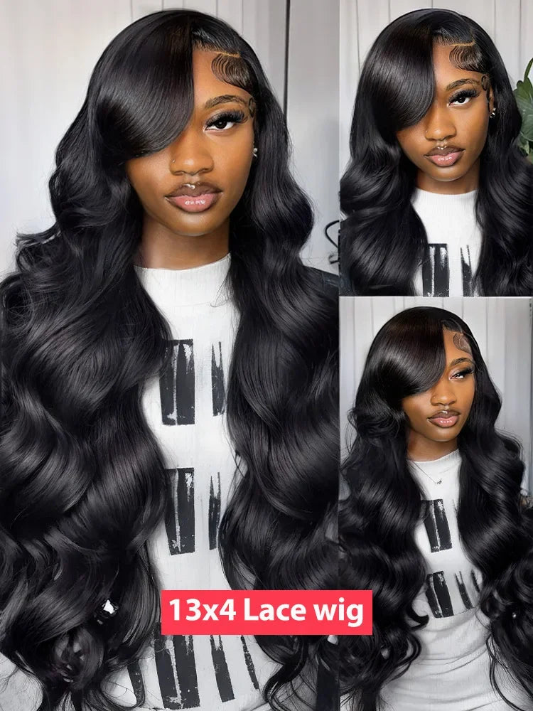 Body Wave Human Hair Lace Front Wig – 13x4 / 13x6 / 5x5 Glueless | 200–250 Density | 20–36 Inch