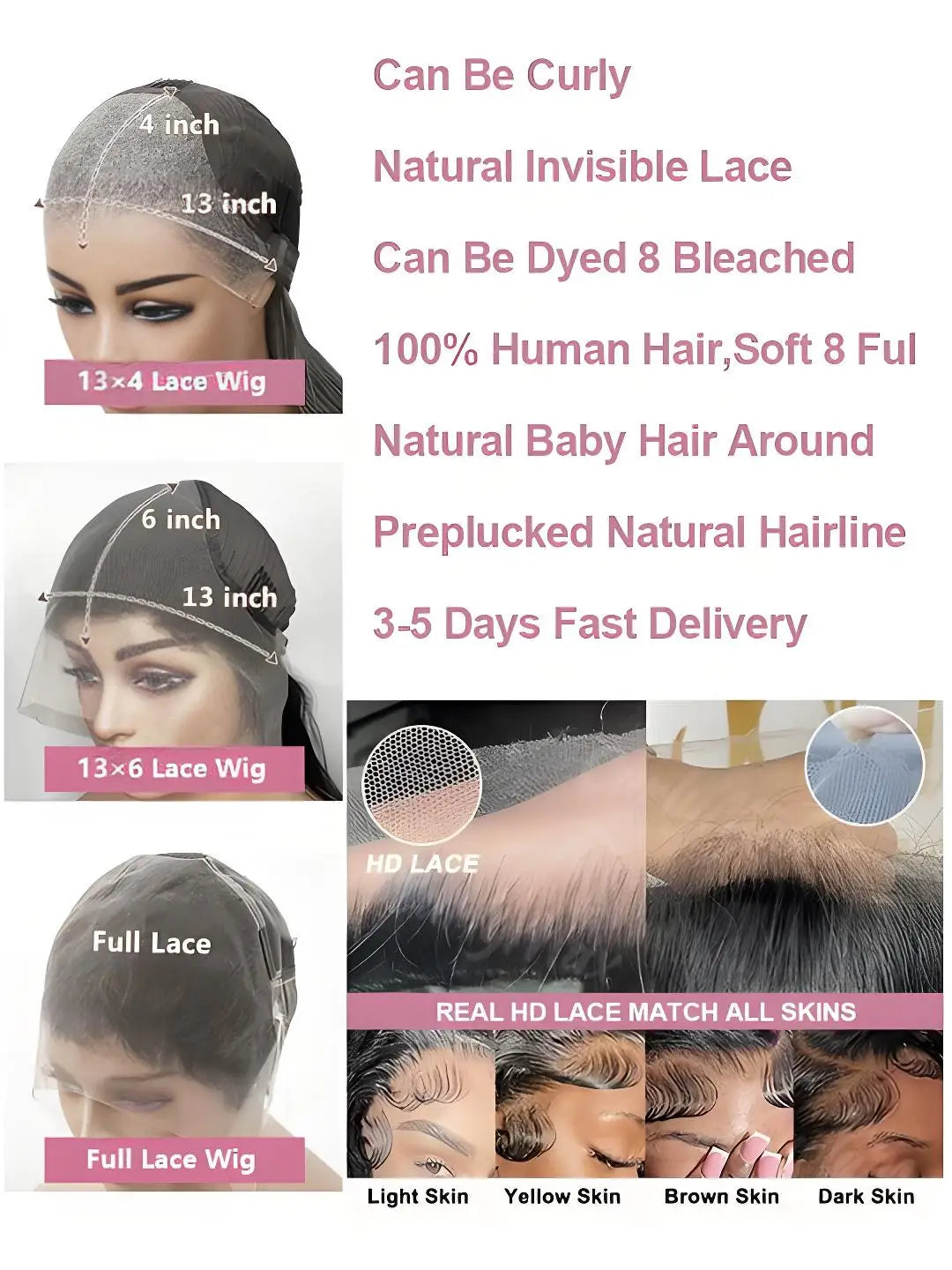 Deep Wave HD Lace Front Wig | 13x4 / 13x6 / 360 Human Hair