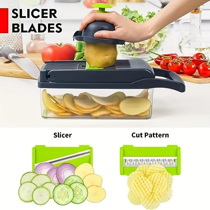 14-in-1 Multifunctional Vegetable Chopper – Slicer, Dicer & Grater | Kitchen Tool