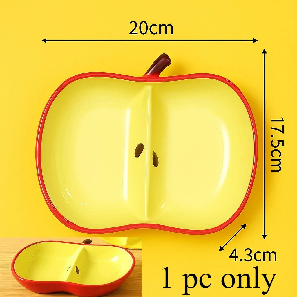 Jucaica Rosh Hashanah Apple Honey Dish – Ceramic Dessert Plate Set