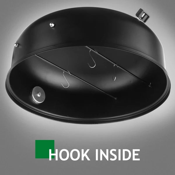 80x41x48cm Outdoor BBQ Smoker Grill – Iron Carbon Charcoal Grill, Black | WowPopMall