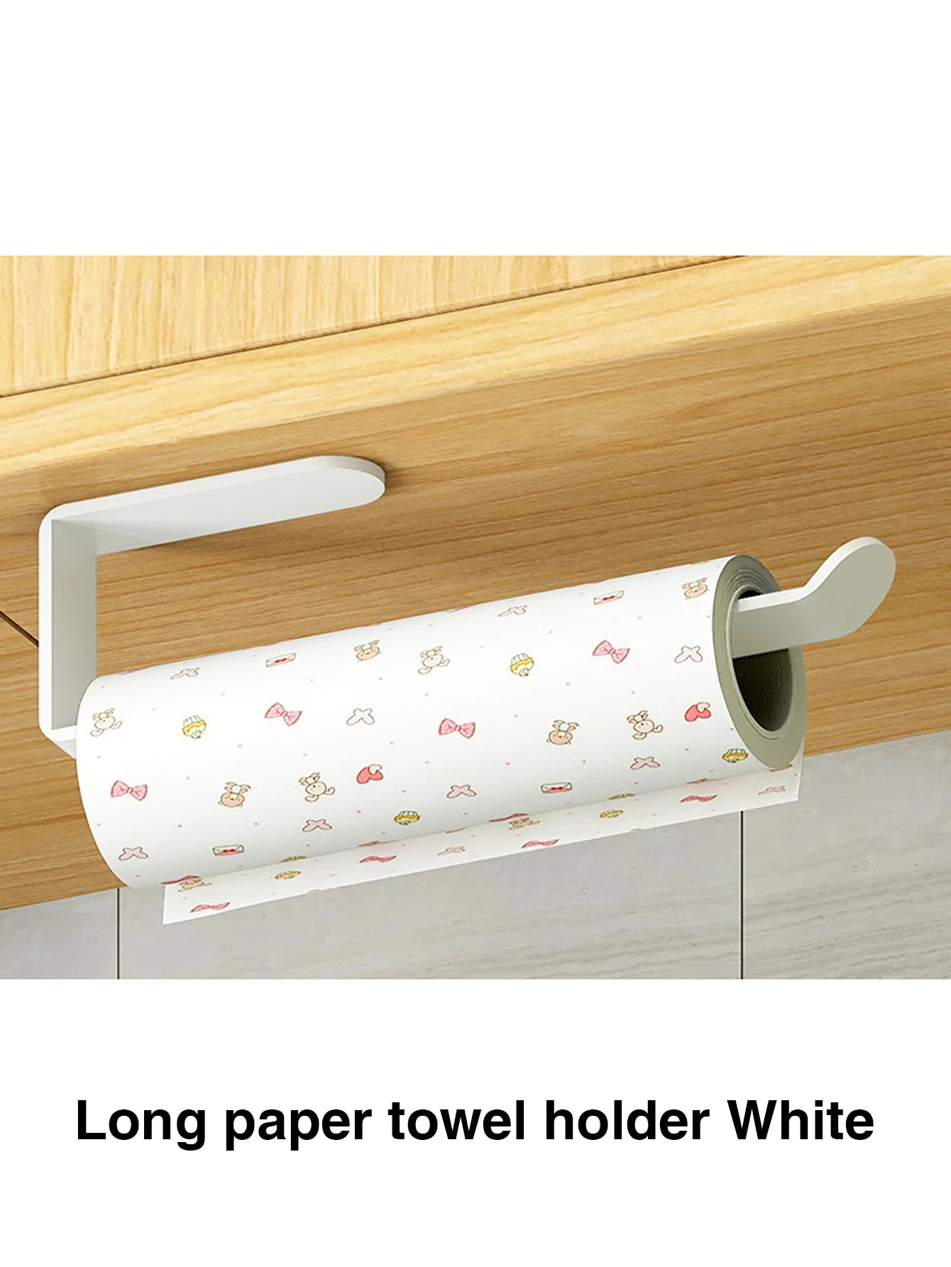 Adhesive Paper Towel Holder – Wall & Cabinet Mount Kitchen Tissue Rack for Home & Bathroom
