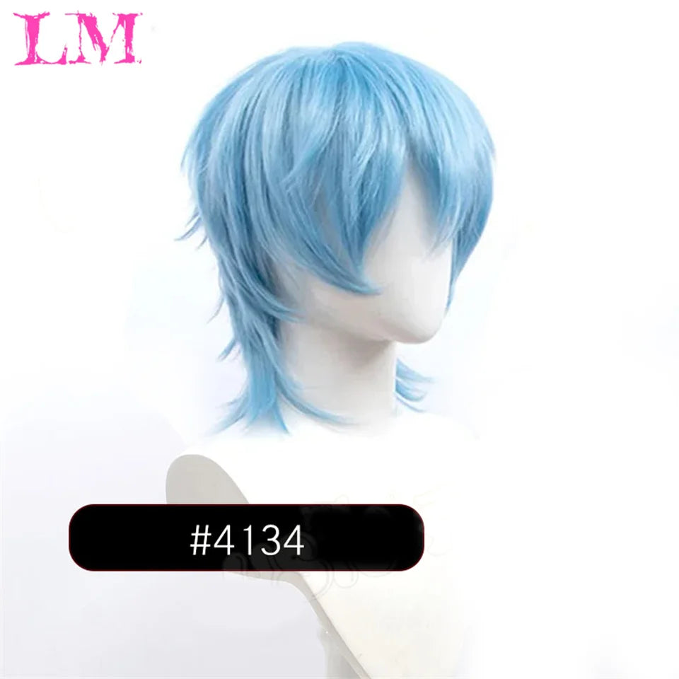 Wolf Cut Synthetic Wig with Bangs – Choppy Layered Style for Men & Women