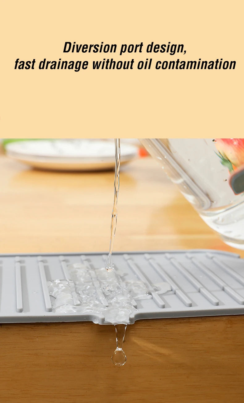 Silicone Faucet Drip Mat – Sink Splash Guard & Heat-Resistant Drain Pad for Kitchen and Bathroom