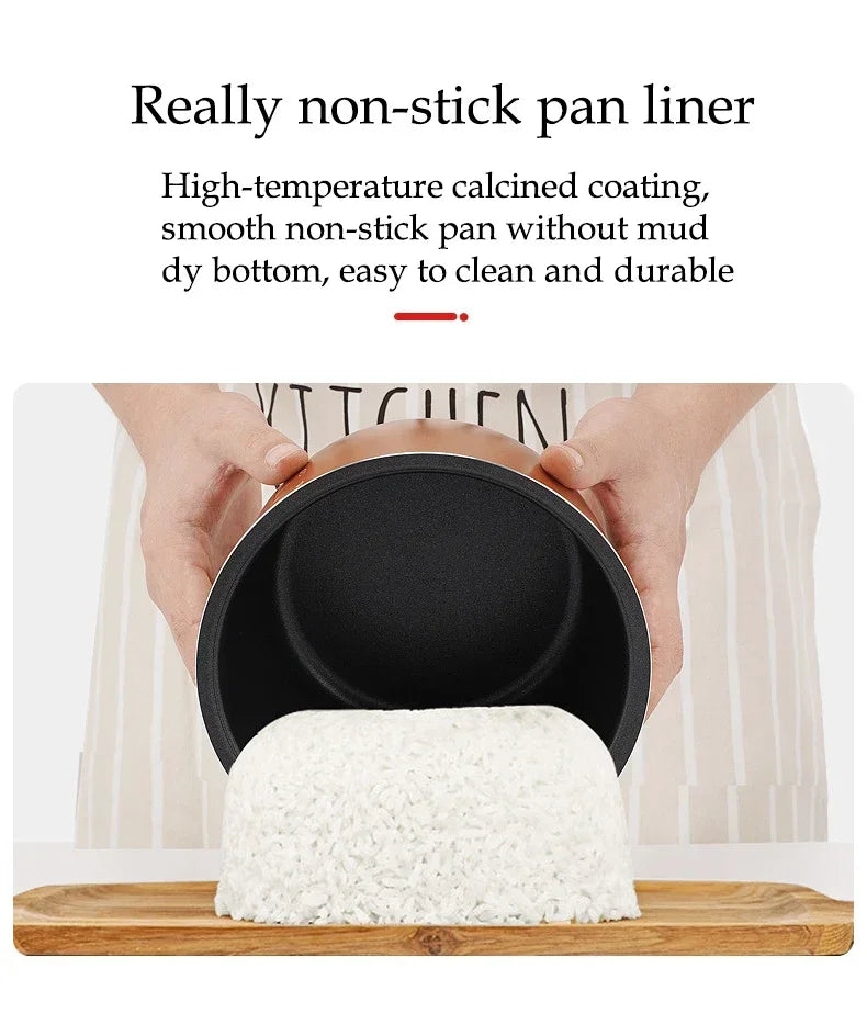 Portable 2L Car Rice Cooker – 12V/24V Electric Multi-Cooker for Soup, Porridge & Steamed Meals