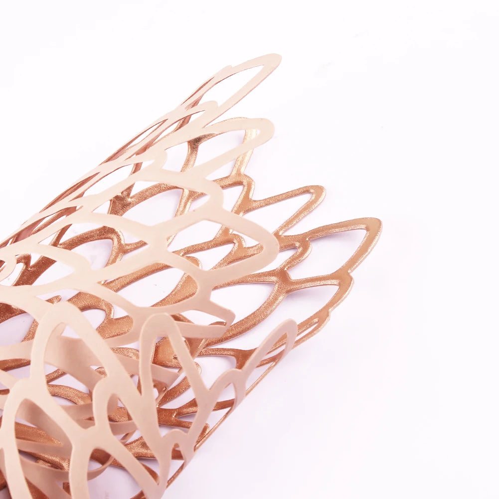 Round Blooming Flower Placemats Set – Modern PVC Heat-Resistant Table Mats for Dining & Events