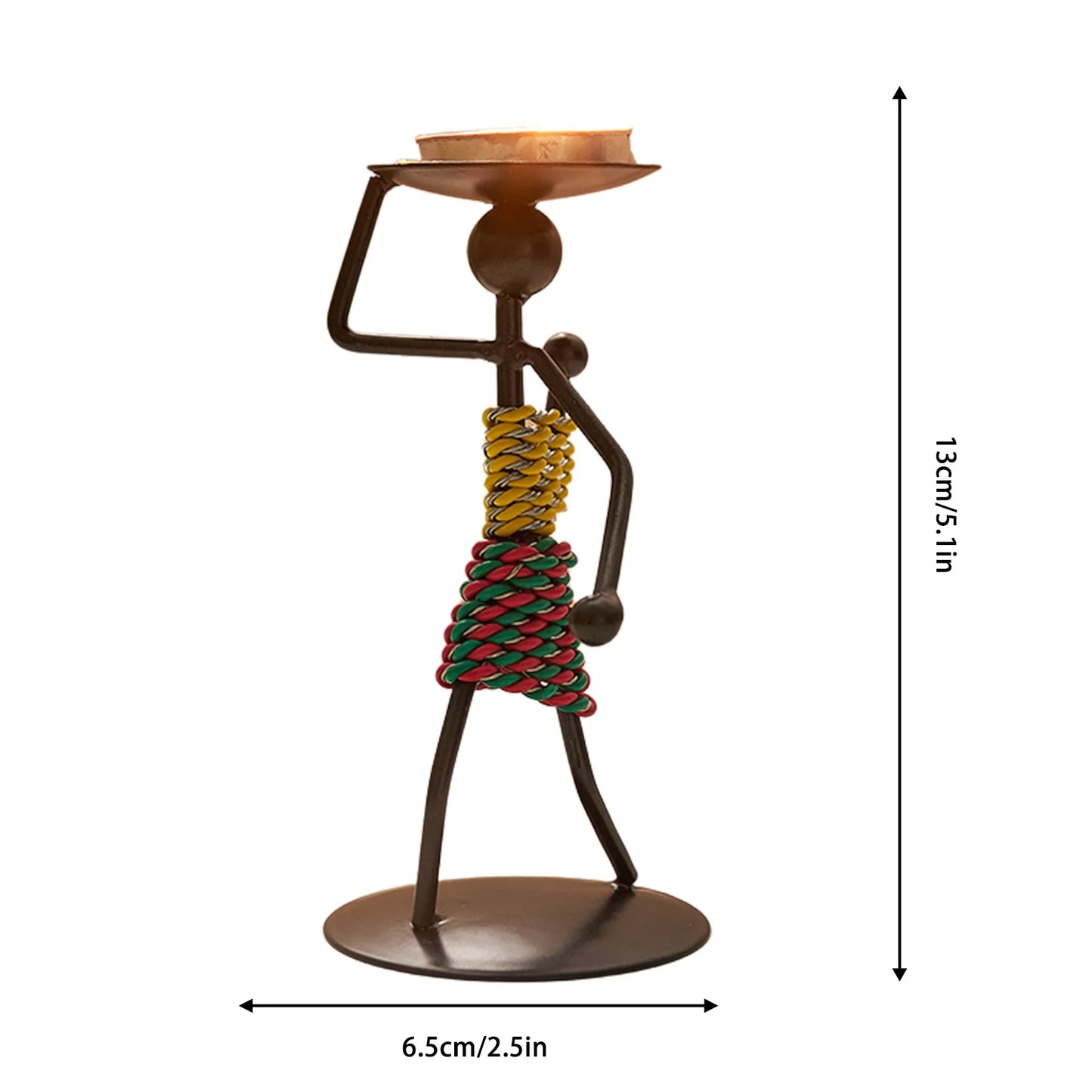 African Style Metal Candle Holder – Elegant Wedding & Home Décor Centerpiece for Candles
