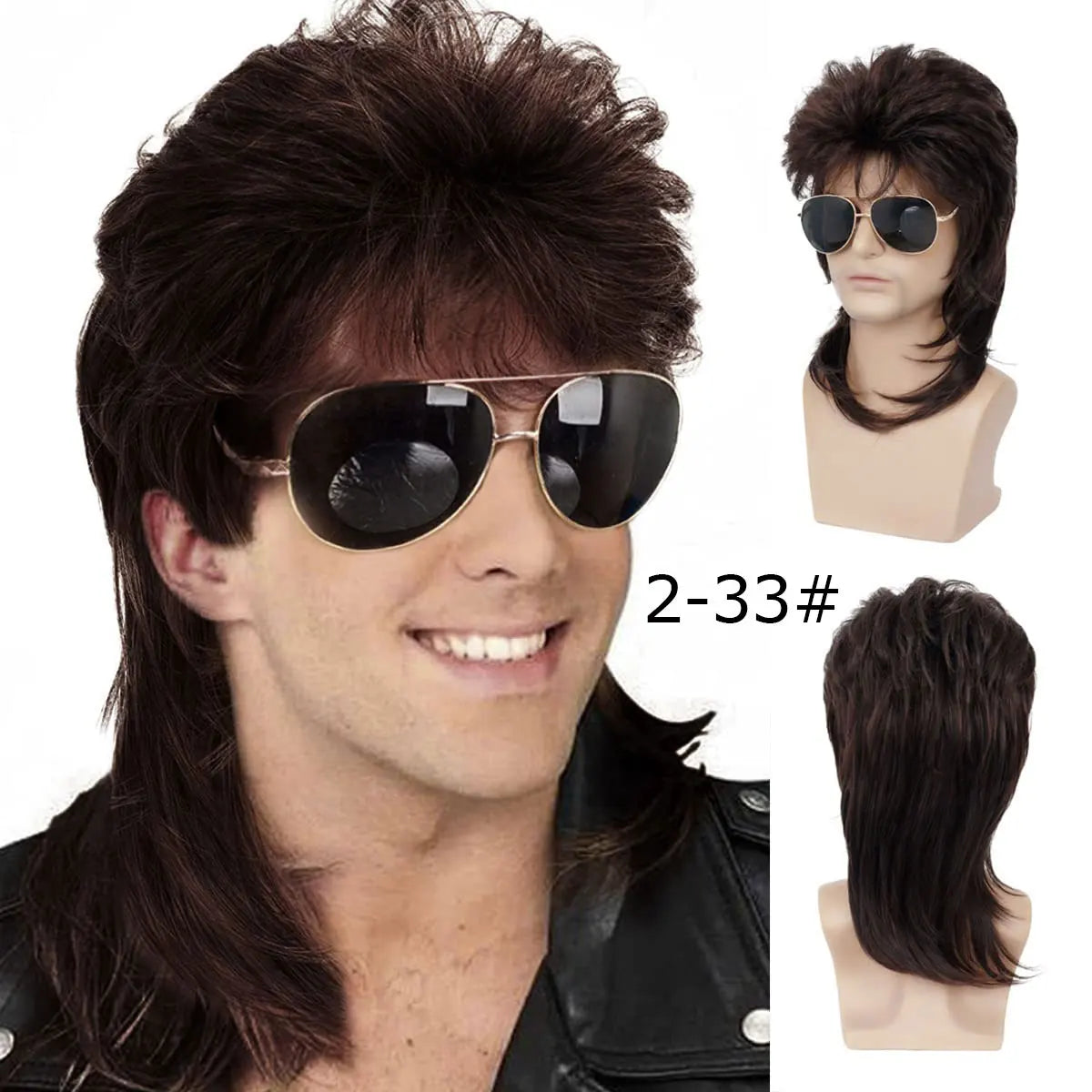 Men's Mullet Wig | 70s 80s Retro Costume & Cosplay Wig