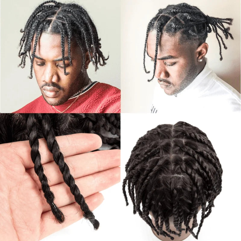 Men's Indian Remy Hair Toupee – Injection PU Skin Base, 120%/130% Density