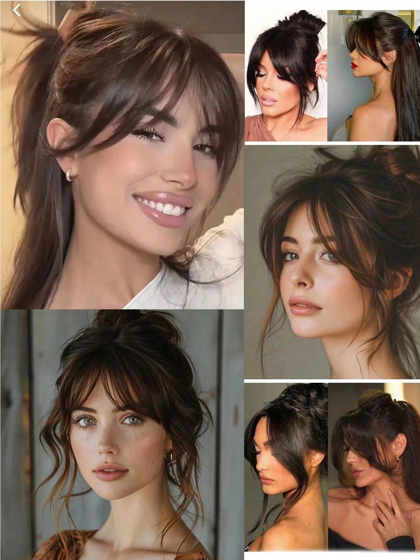 Middle Part Clip-in Bangs | Natural Seamless Hairpiece | 12 Colors