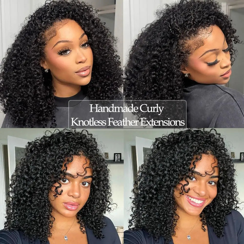 Burmese Curly Crochet Hair Extensions – Knotless Pre-Separated Human Hair