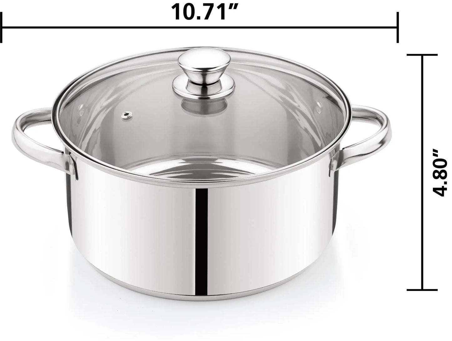 10-Piece Stainless Steel Nonstick Cookware Set – Durable & Stylish for Everyday Cooking