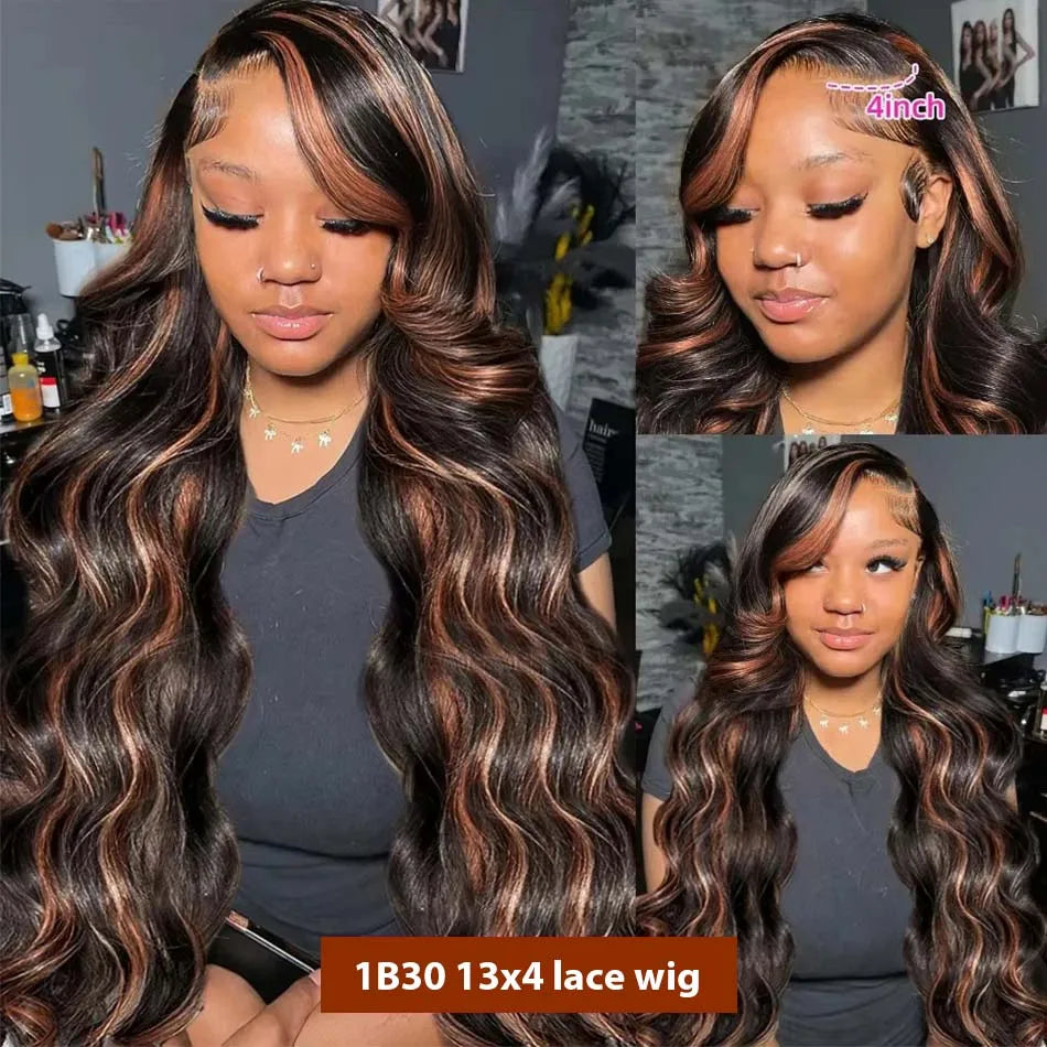 WeWave P4/27 Highlight Ombre Body Wave 13x4/13x6 HD Lace Front Wig (Brazilian Remy Human Hair)