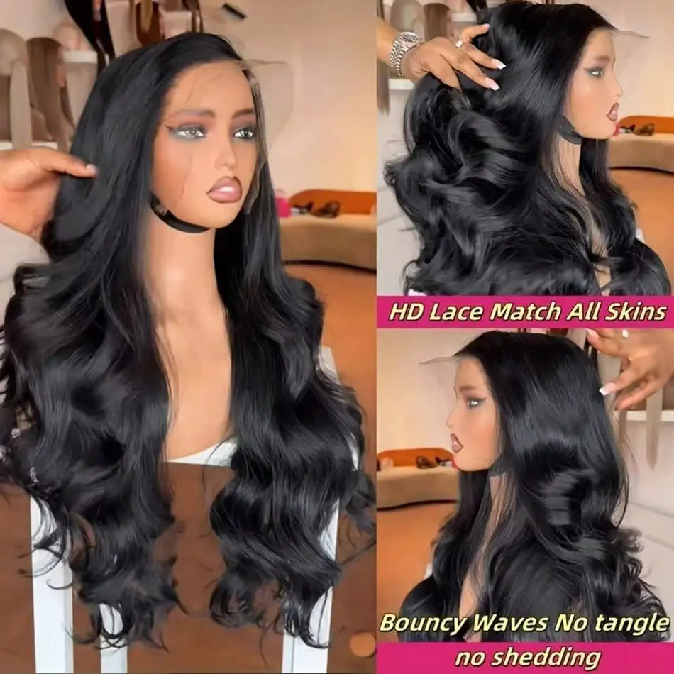 200 Density Brazilian Remy Body Wave Lace Front Wig | Transparent Swiss Lace (13x6 / 13x4)