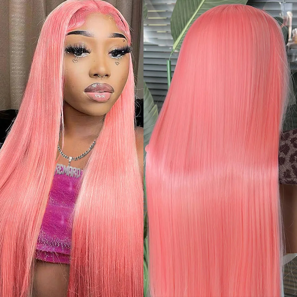 Pink Body Wave 13x6 HD Lace Front Human Hair Wig 30 Inch – 250% Density Brazilian Remy Hair