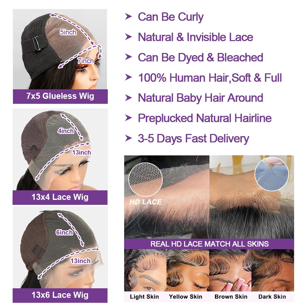 Glueless 13x4 HD Lace Curly Bob Wig 100% Human Hair Pre-Plucked Natural Hairline Short Curly Wig