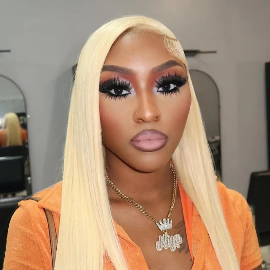 613 Blonde Straight 13x6 HD Lace Front Wig (250 Density) – Brazilian Remy Human Hair